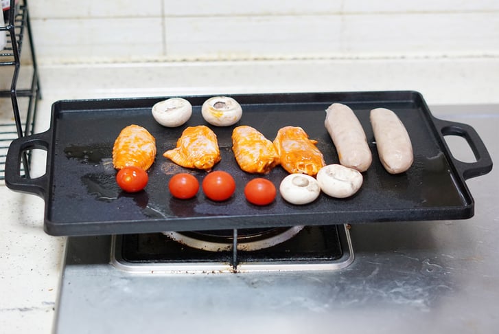 cast iron reversible griddle